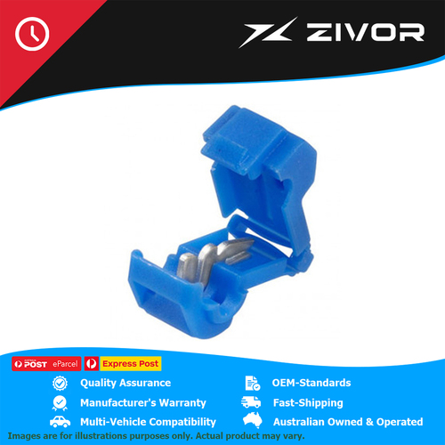 NARVA Crimp Terminal Wire Tap Connector Blue Cable Size 4mm Vinyl 50 Pce #56115