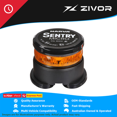 New Genuine NARVA LED Beacon Amber Battery Operated Magnetic Mount #85324A