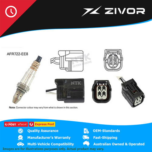 New Genuine NTK Oxygen Sensor 4 Wire 290mm Cable For Honda Civic FD #AFR722-EE8