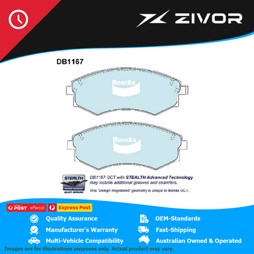 Genuine BENDIX Brake Pads Front For Ssangyong Korando Musso Rexton #DB1167GCT