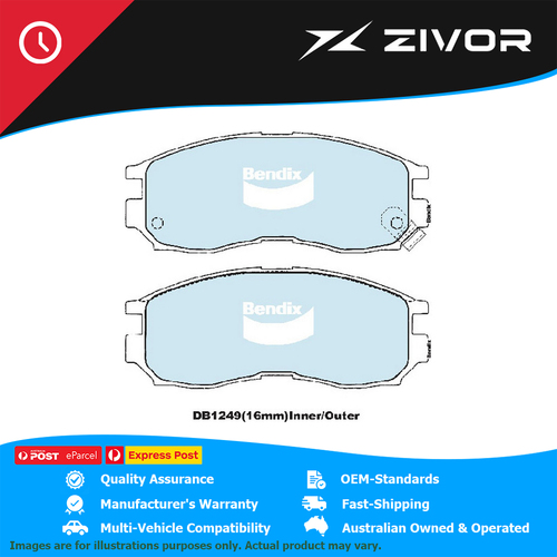 New Genuine BENDIX Brake Pads Rear For Proton M21 Persona Satria Wira #DB1249GCT