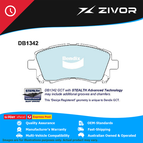 New Genuine BENDIX Front Brake Pads Set - General CT For Subaru #DB1342GCT