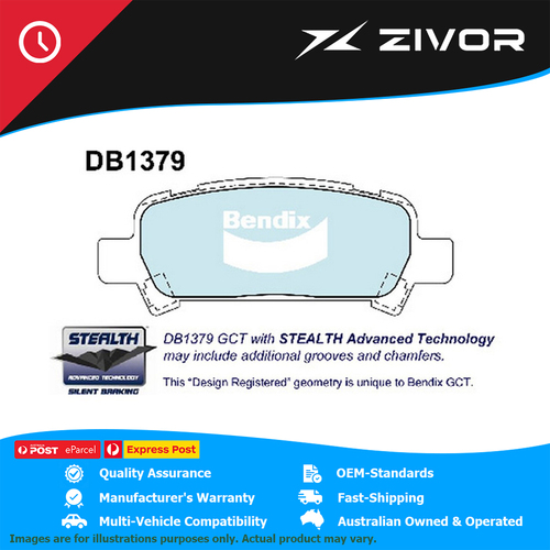 New Genuine BENDIX Rear Brake Pads Set - General CT For Subaru #DB1379GCT