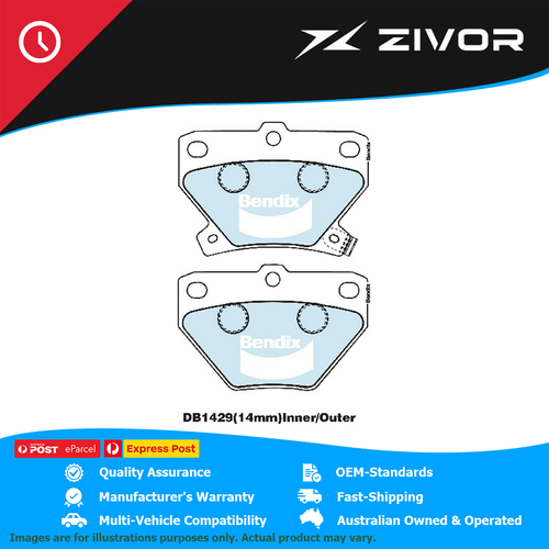 New Genuine BENDIX Rear Brake Pads Set - General CT For Toyota #DB1429GCT