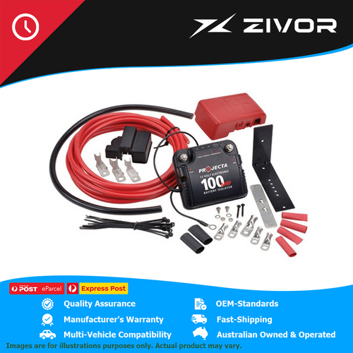 New Genuine PROJECTA Dual Battery Electronic Isolator Kit 12V 100A #DBC100K