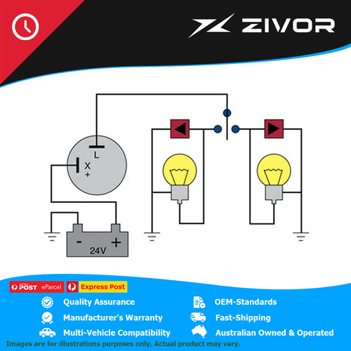 New Genuine TRIDON HD12 Electro Mechanical Flasher 24V 2 Pin #EG22