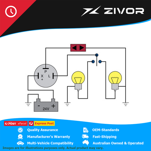 New Genuine TRIDON HD12 Electro Mechanical Flasher 24V 3 Pin #EG23
