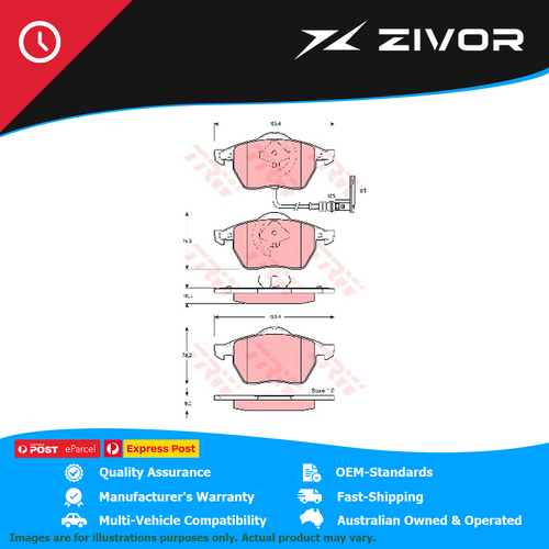New Genuine TRW Brake Pads Front For Volkswagen Beetle Bora Golf Polo #GDB1403