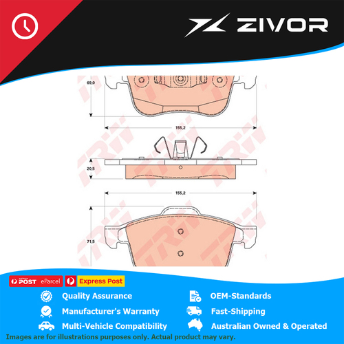 New Genuine TRW Brake Pads Front For Alfa Romeo Giulietta 940 #GDB1880