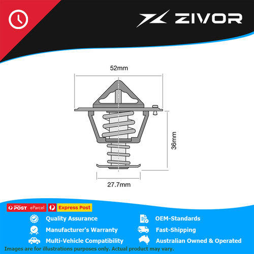 New Genuine TRIDON Thermostat 52mm - 77 Degrees C For Honda #TT328-170