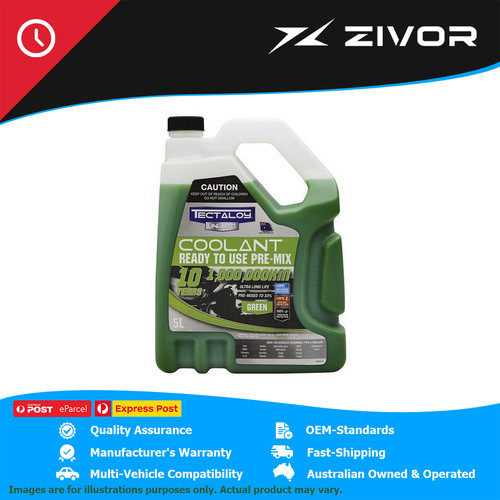 New Genuine TECTALOY Radiator Premix Green Coolant 5L #TUPG5L
