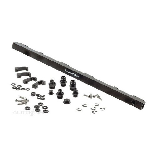 RACEWORKS Fuel Rail To Suit Holden Vl Turbo Rb30T Black For Holden #ALY-012BK