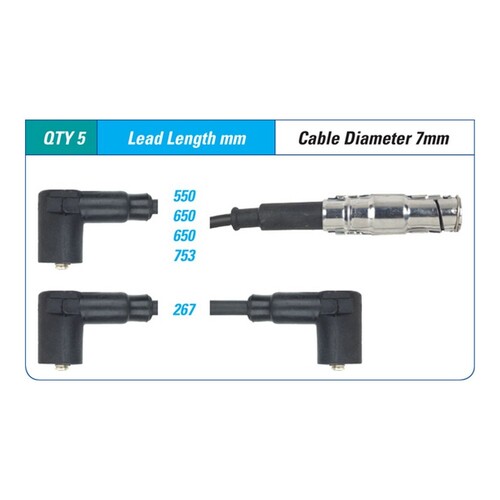 New ICON SERIES Ignition Lead Set For Porsche 924 #ILS-122M