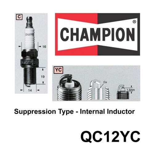 New CHAMPION Performance Driven Quality Small Engine Spark Plug #QC12YC