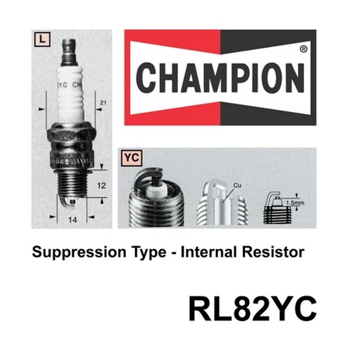 New CHAMPION Performance Driven Quality Copper Plus Spark Plug #RL82YC
