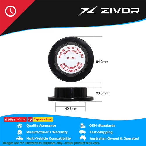 Genuine TRIDON Radiator Cap 16 Psi-110 Kpa Plastic Screw On For Jaguar #CM16110