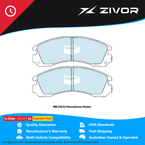 New Genuine BENDIX Front Brake Pads Set - General CT For Mitsubishi #DB1223GCT