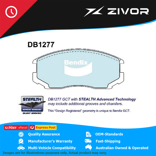 New Genuine BENDIX Brake Pads Front For Mitsubishi Lancer Mirage #DB1277GCT