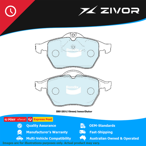 New Genuine BENDIX Brake Pads Front For Saab 9-3 9-5 900 #DB1351GCT