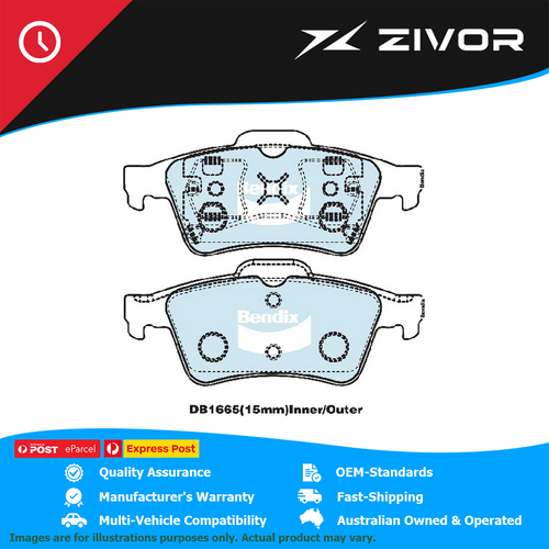 New Genuine BENDIX Brake Pads Rear For Renault Laguna Megane #DB1665GCT