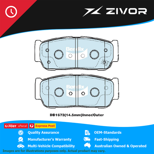 New Genuine BENDIX Brake Pads Rear For Ssangyong Stavic #DB1673GCT