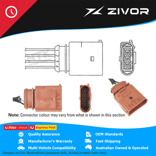 NTK Oxygen Sensor Post-Catalytic Converter For Volkswagen Bora 1J #OZA659-EE18