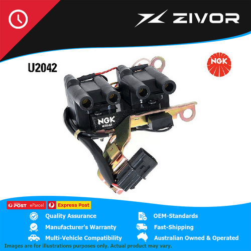 New Genuine NGK Spark Plugs Ignition Coil For Hyundai Lantra J1 #U2042