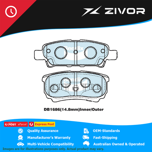 New Genuine BENDIX Brake Pads Rear For Dodge Caliber PM #DB1686GCT