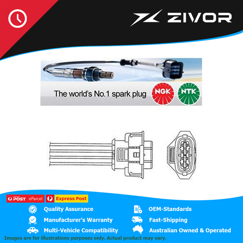 New Genuine NTK Oxygen Sensor 4 Wire 741mm Cable For Holden Astra TS #OZA334-SZ1