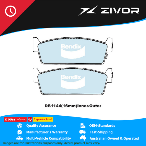 BENDIX Rear Brake Pads Set - General CT For NISSAN SKYLINE R31 DB1144GCT