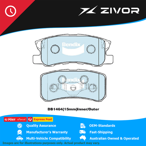 New Genuine BENDIX Brake Pads Rear For Dodge Avenger Caliber #DB1464GCT