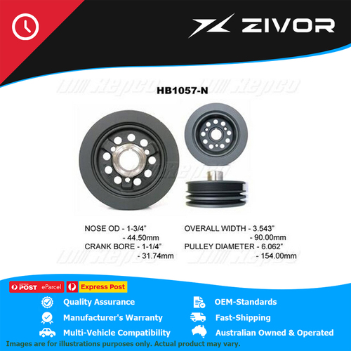 New Genuine POWERBOND Harmonic Balancer For Ford Falcon EA I #HB1057N