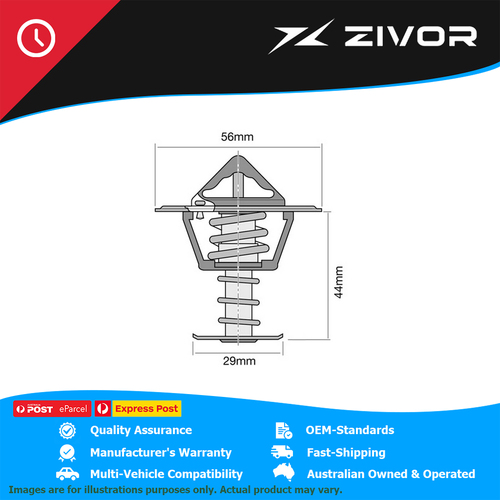 Genuine TRIDON Thermostat High Flow 56mm-82 Degrees C For Mitsubishi #TT281-180