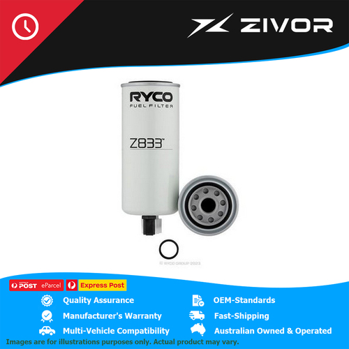 New RYCO Separator Fuel Filter - Spin On For KENWORTH T650 #Z833