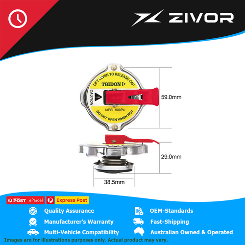 New Genuine TRIDON Radiator Cap For Mitsubishi Colt Magna Sigma #CA16110L