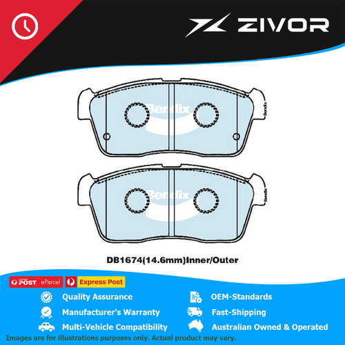 New Genuine BENDIX Brake Pads Front For Citroen C4 #DB1674GCT