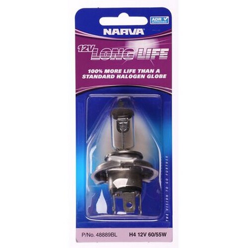 New Genuine NARVA Globe H4 12V 60/55W P43T L/Lif #48889BL