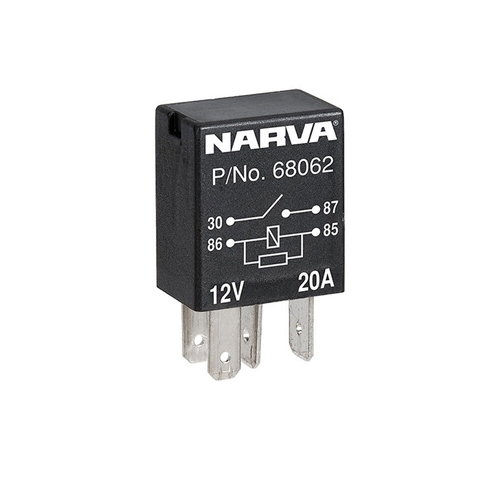 New Genuine NARVA Globe 12V 4PIN 20A N/O MICRO R Relay #68062BL