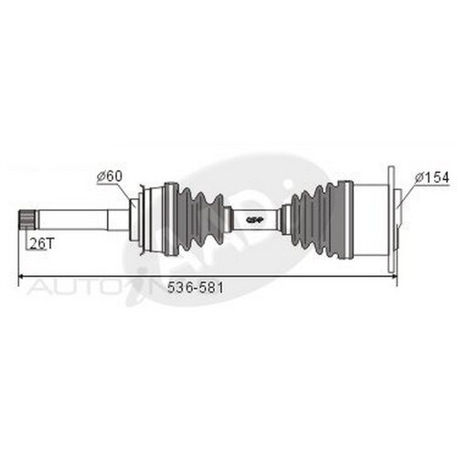 New Genuine PROTEX Drive Shaft - Transverse/cv Shaft #CVS.1161BW