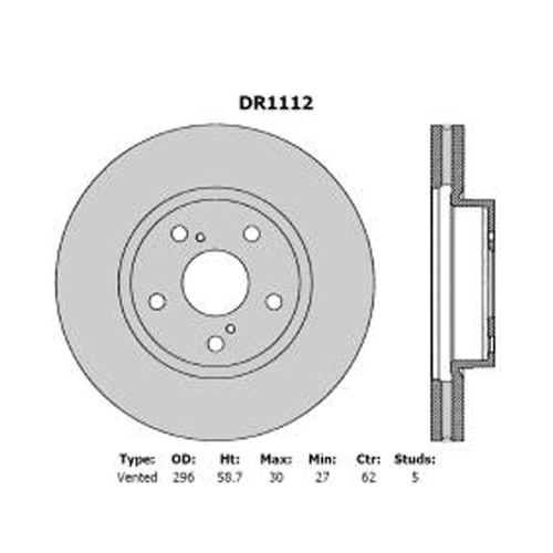 New Genuine PROTEX Disc Rotor #DR1112