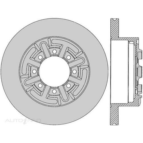 New Genuine PROTEX Rotor - Rear #DR12043