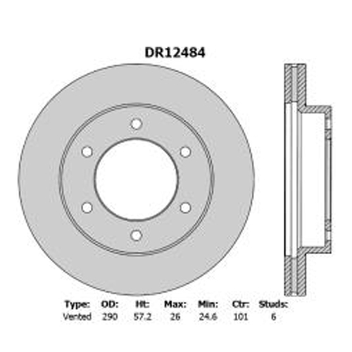 New Genuine PROTEX Rotor - Front #DR12484
