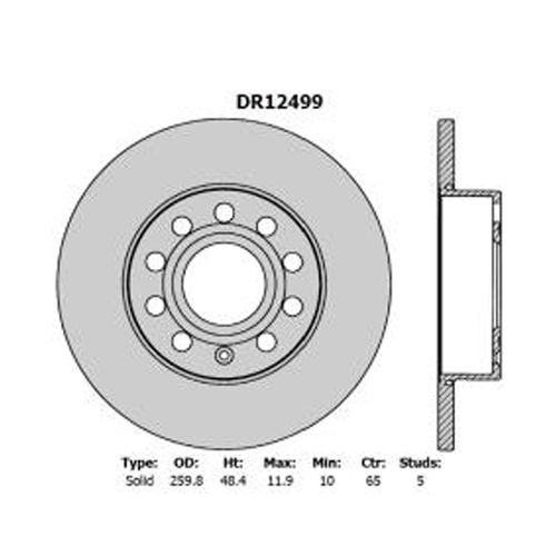 New Genuine PROTEX Ultra Rotor - Rear #DR12499
