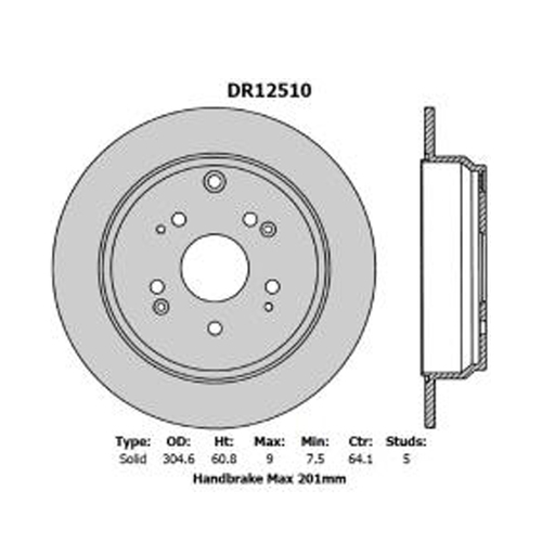 New Genuine PROTEX Ultra Rotor - Rear #DR12510