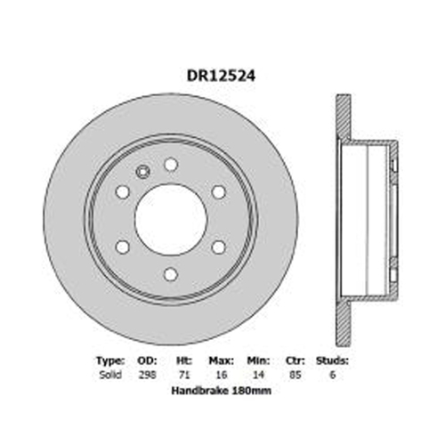 New Genuine PROTEX Ultra Rotor - Rear #DR12524