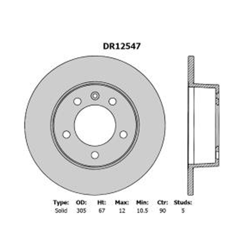 New Genuine PROTEX Ultra Rotor - Rear #DR12547
