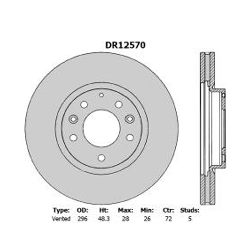 New Genuine PROTEX Rotor - Front #DR12570