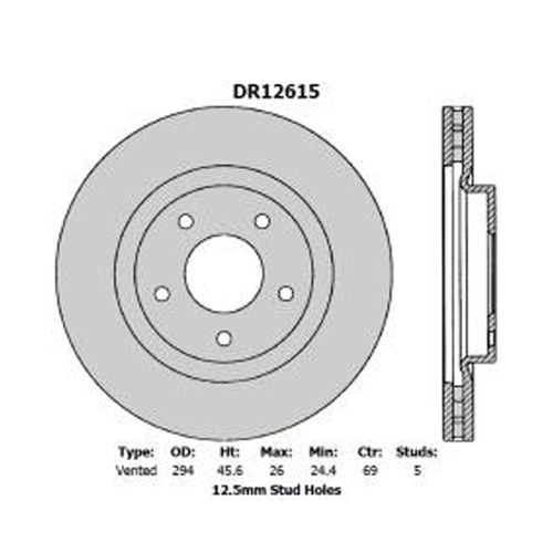 New Genuine PROTEX Rotor - Front #DR12615