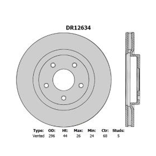 New Genuine PROTEX Rotor - Front #DR12634