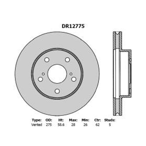 New Genuine PROTEX Rotor - Front #DR12775